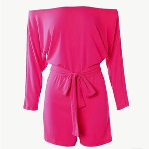 Off the shoulder, tie front romper. Size: 14 (XXL)